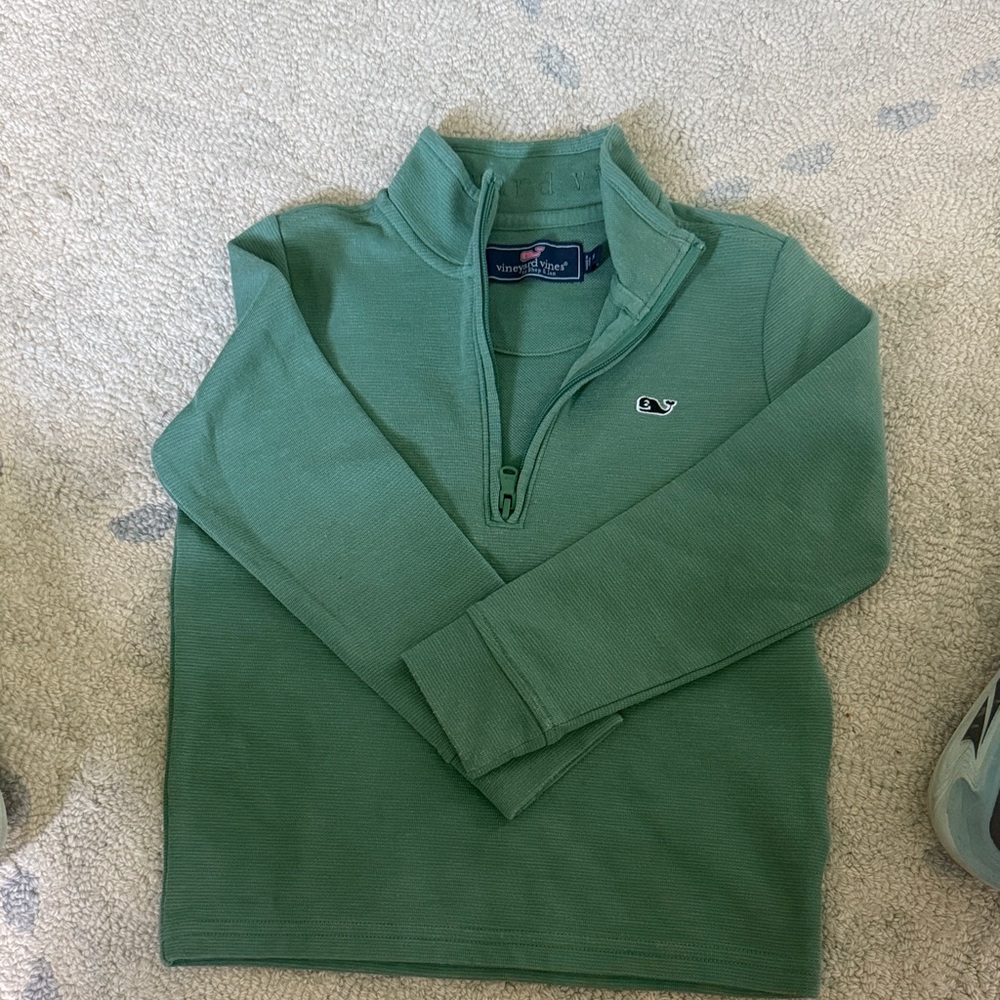 Vineyard Vines Seafoam Green Half-Zip Sweater
